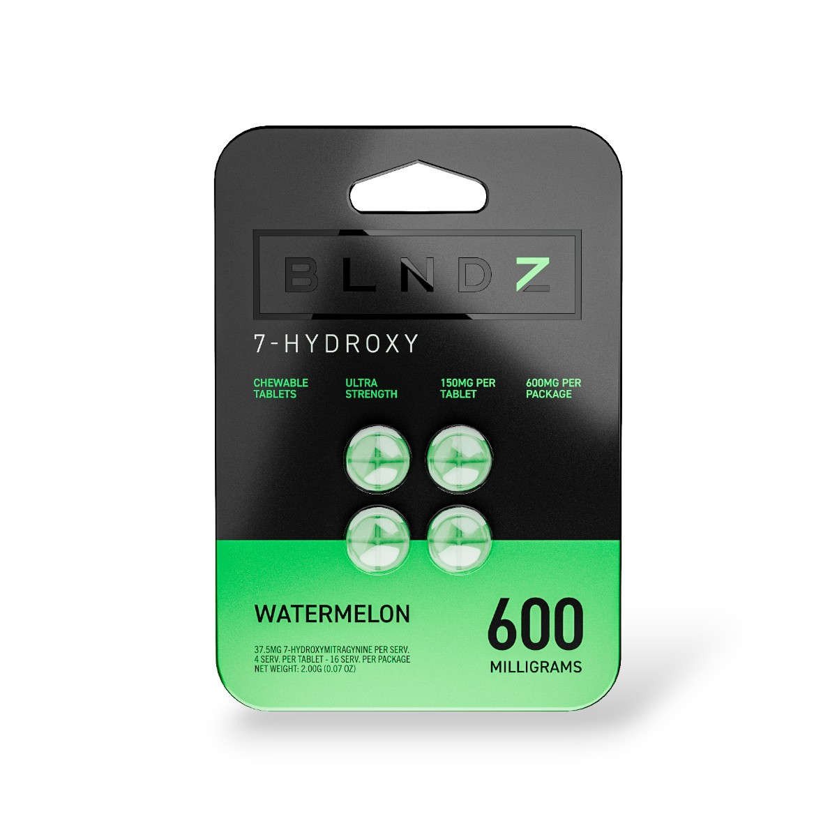 BLNDZ Ultra Strength 7- Hydroxymitragynine Watermelon 150mg Tablet