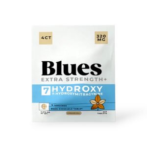 Blues Extra Strength 7 Hydroxy Chewable Tablets Cinnamon Roll 80mg