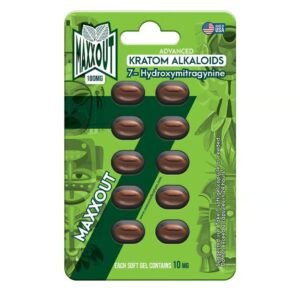 Maxx Out Advanced Kratom Alkaloid 7-OH Soft Gels (100mg - 10 Count)