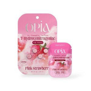 Opia 7-Hydroxymitragynine Chewable Tablets Pink Strawberry 30mg Per Tablet