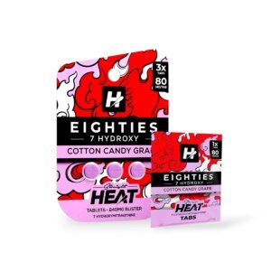 Straight Heat Eighties 7-Hydroxy Chewable Tablets Cotton Candy Grape 80mg Per Tablet