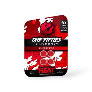 Straight Heat One Fifties 7-Hydroxy Chewable Tablets Cherry Pop 150mg