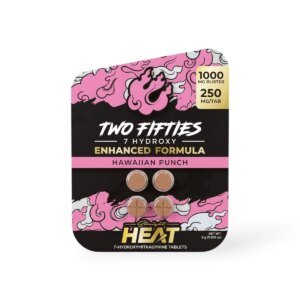 Straight Heat Two Fifties 7-Hydroxy Chewable Tablets Hawaiian Punch 250mg